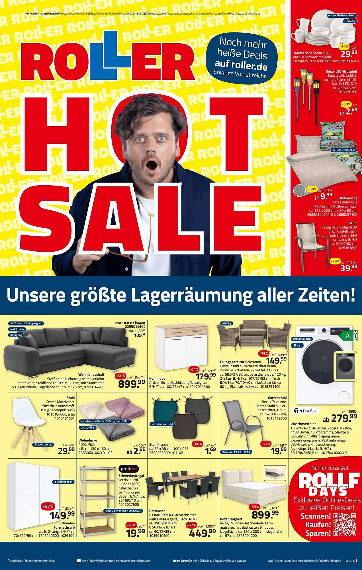 ROLLER Prospekt von 6. Juli bis 19. Juli 2025 - Prospekt seite 1