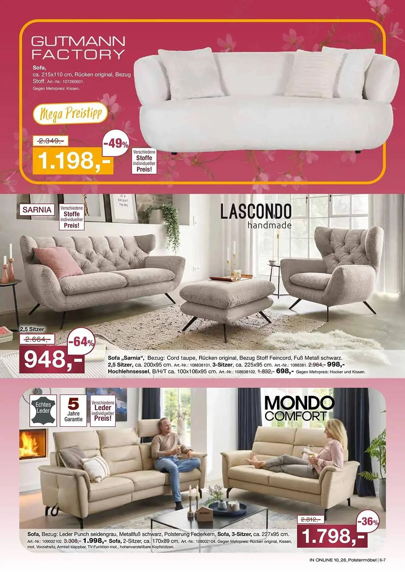 Möbel Inhofer Prospekt von 16. April bis 2. Mai 2026 - Prospekt seite 7