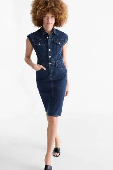Denim shirt dress
