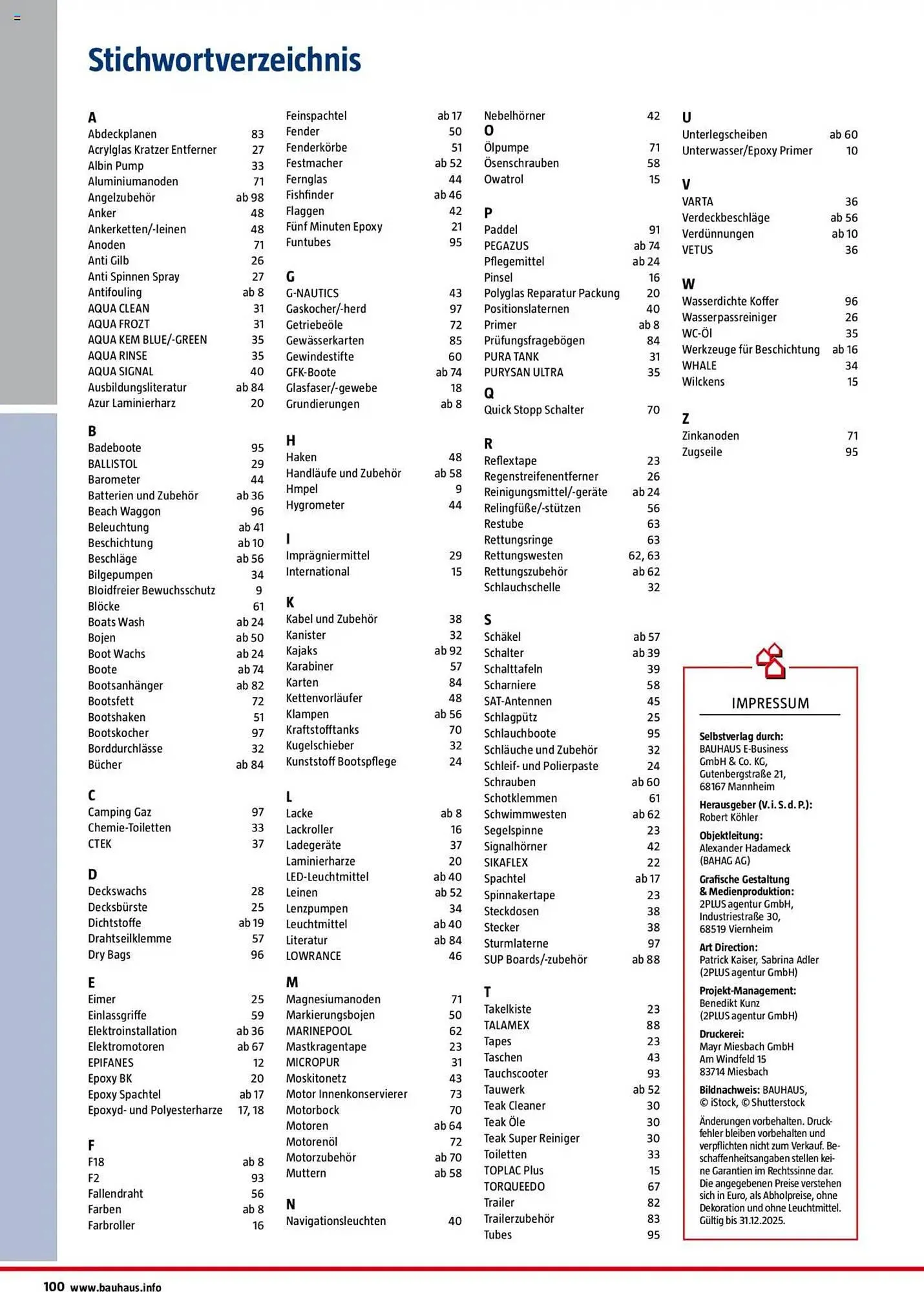 Bauhaus Prospekt von 20. Januar bis 31. Dezember 2025 - Prospekt seite 83