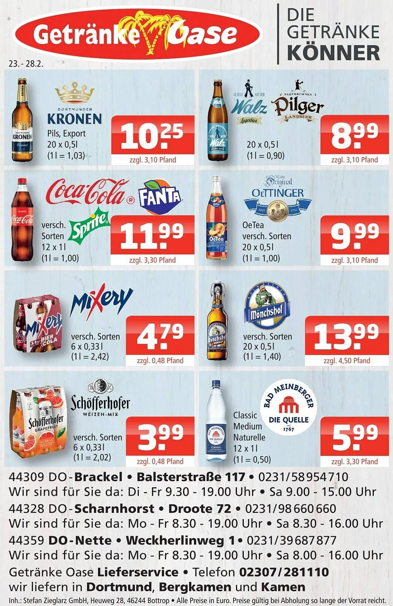 Getränke Oase Prospekt - 1