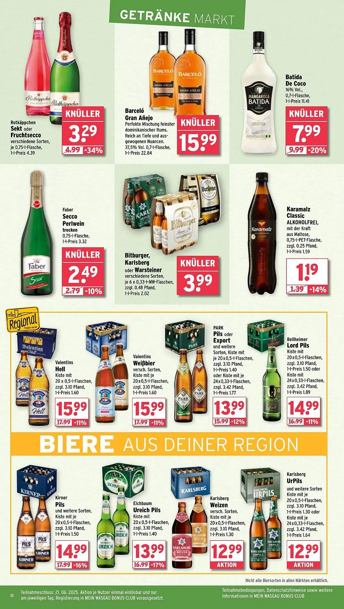 Wasgau Prospekt von 16. Juni bis 21. Juni 2025 - Prospekt seite 18