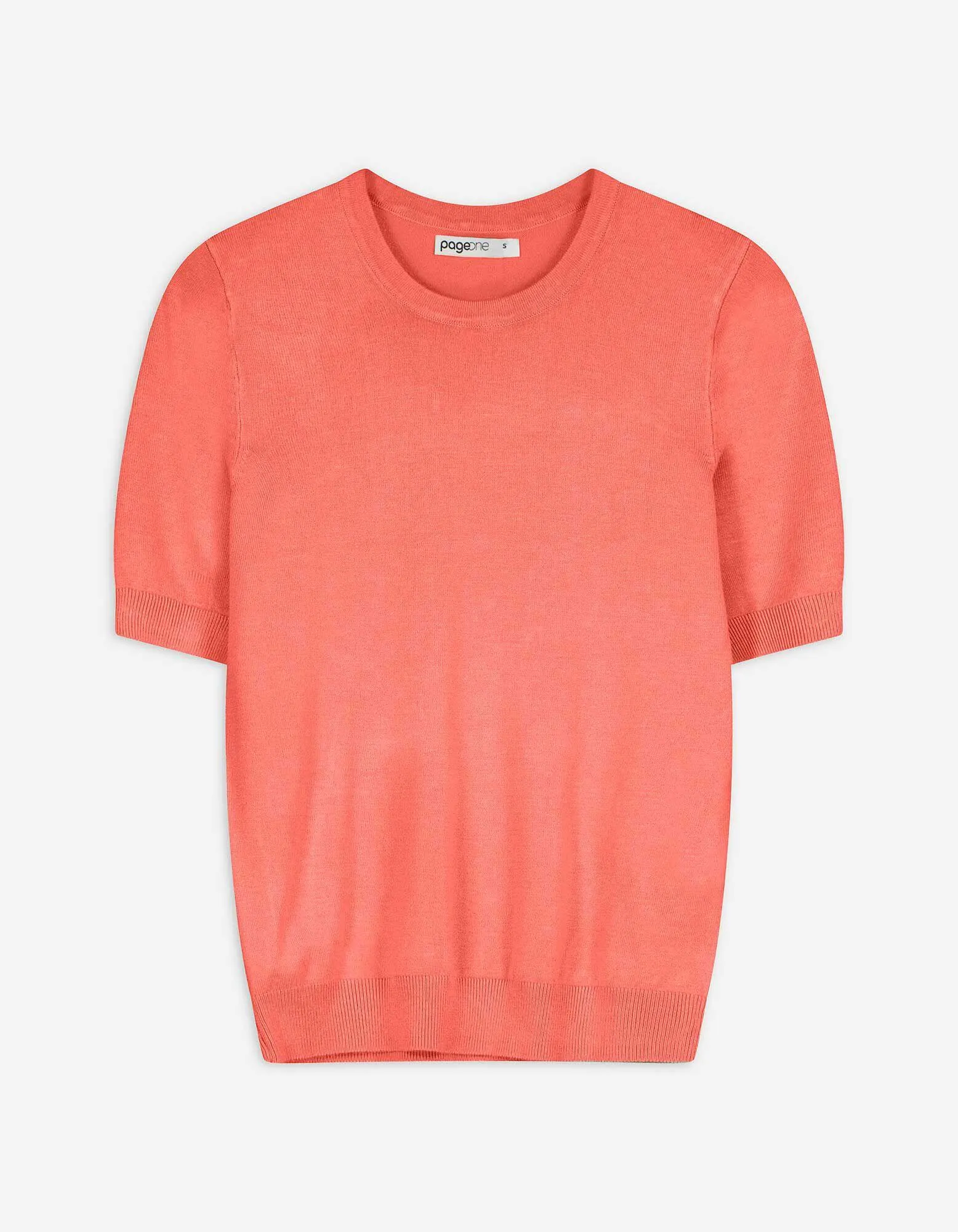 Pullover - Kurze Ärmel - hellrot