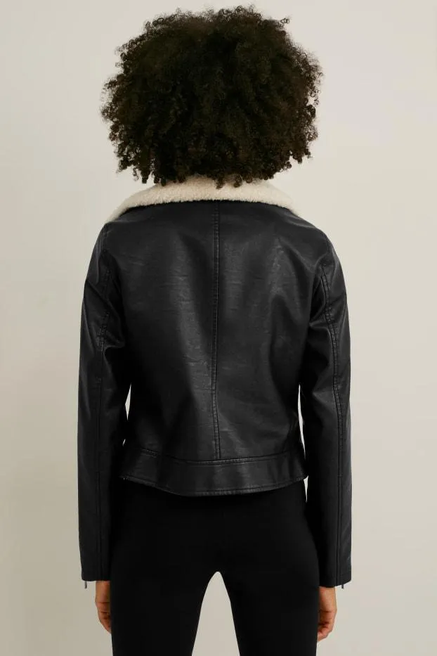 Biker jacket - faux leather
