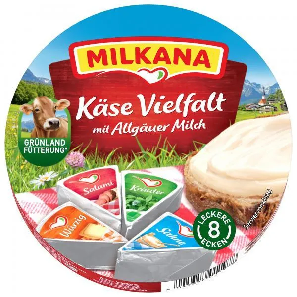 Milkana Schmelzkäse-Ecken Käse Vielfalt 8 leckere Ecken