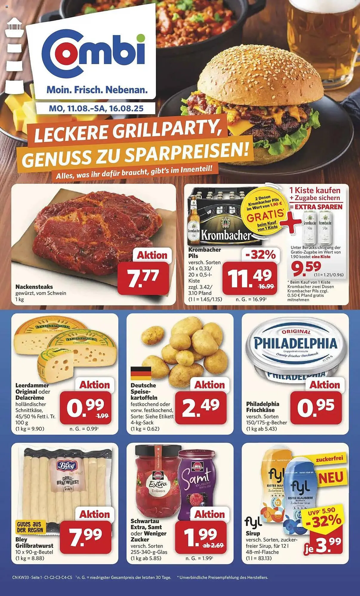 Combi Prospekt von 11. August bis 16. August 2025 - Prospekt seite 1