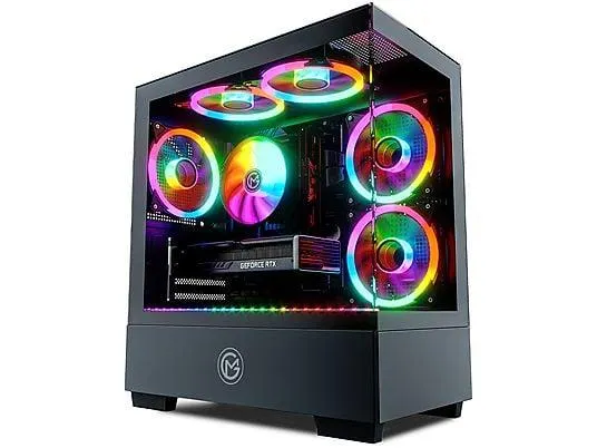 GAMEMACHINES Evolv, RGB Kühler, AMD Ryzen 7 5700X, Gaming PC mit AMD Ryzen™ 7 5700X Prozessor, 32 GB RAM, 1000 GB SSD GeForce RTX™ 4060, Windows 11 Pro (64 Bit)