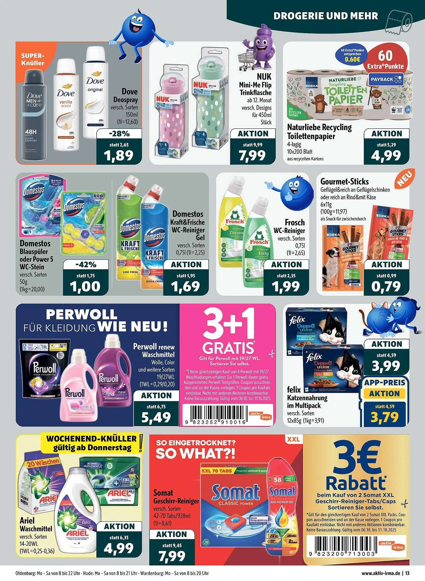 Aktiv Irma Prospekt von 6. Oktober bis 11. Oktober 2025 - Prospekt seite 13