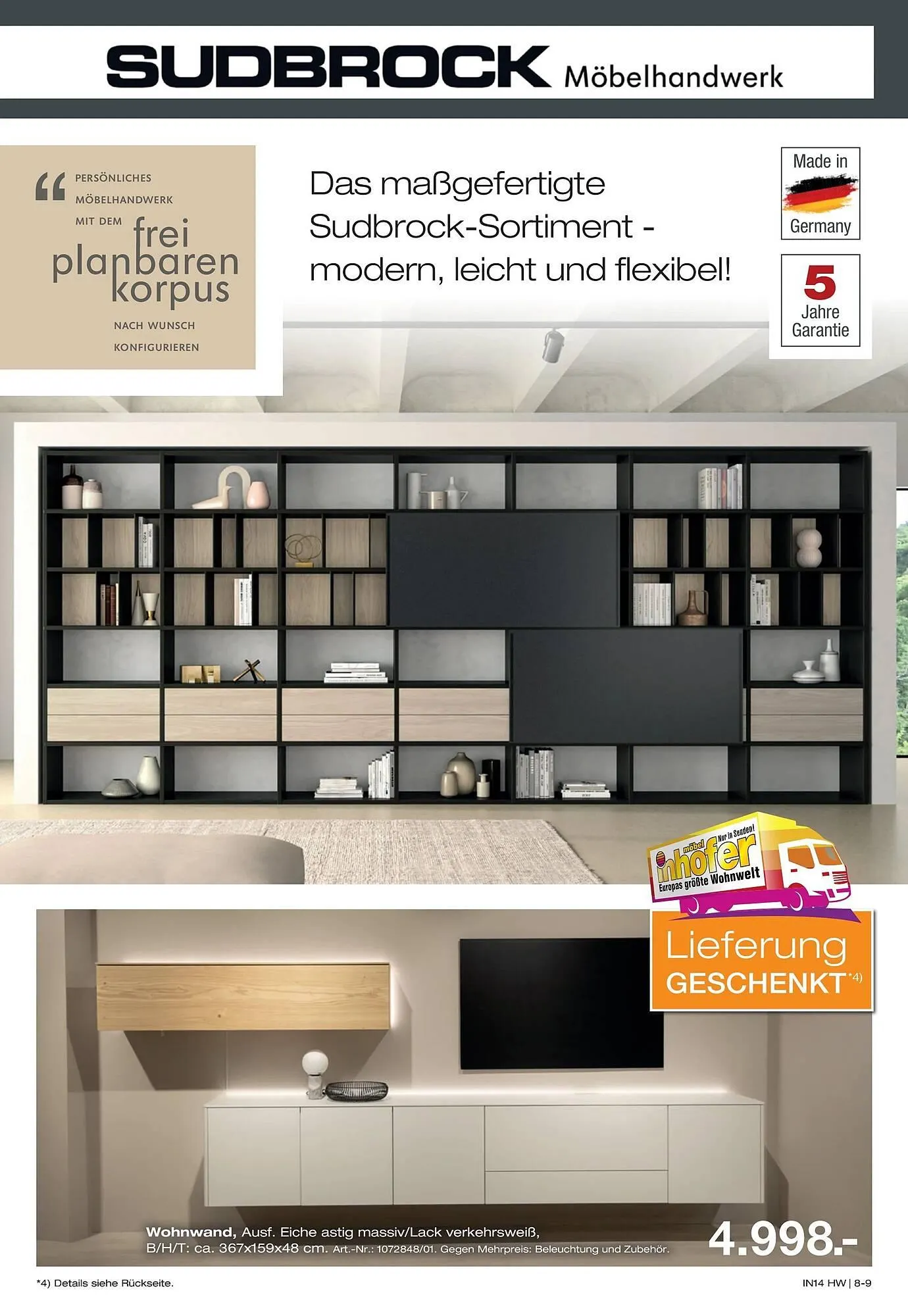 Möbel Inhofer Prospekt von 7. Mai bis 1. Juni 2025 - Prospekt seite 9