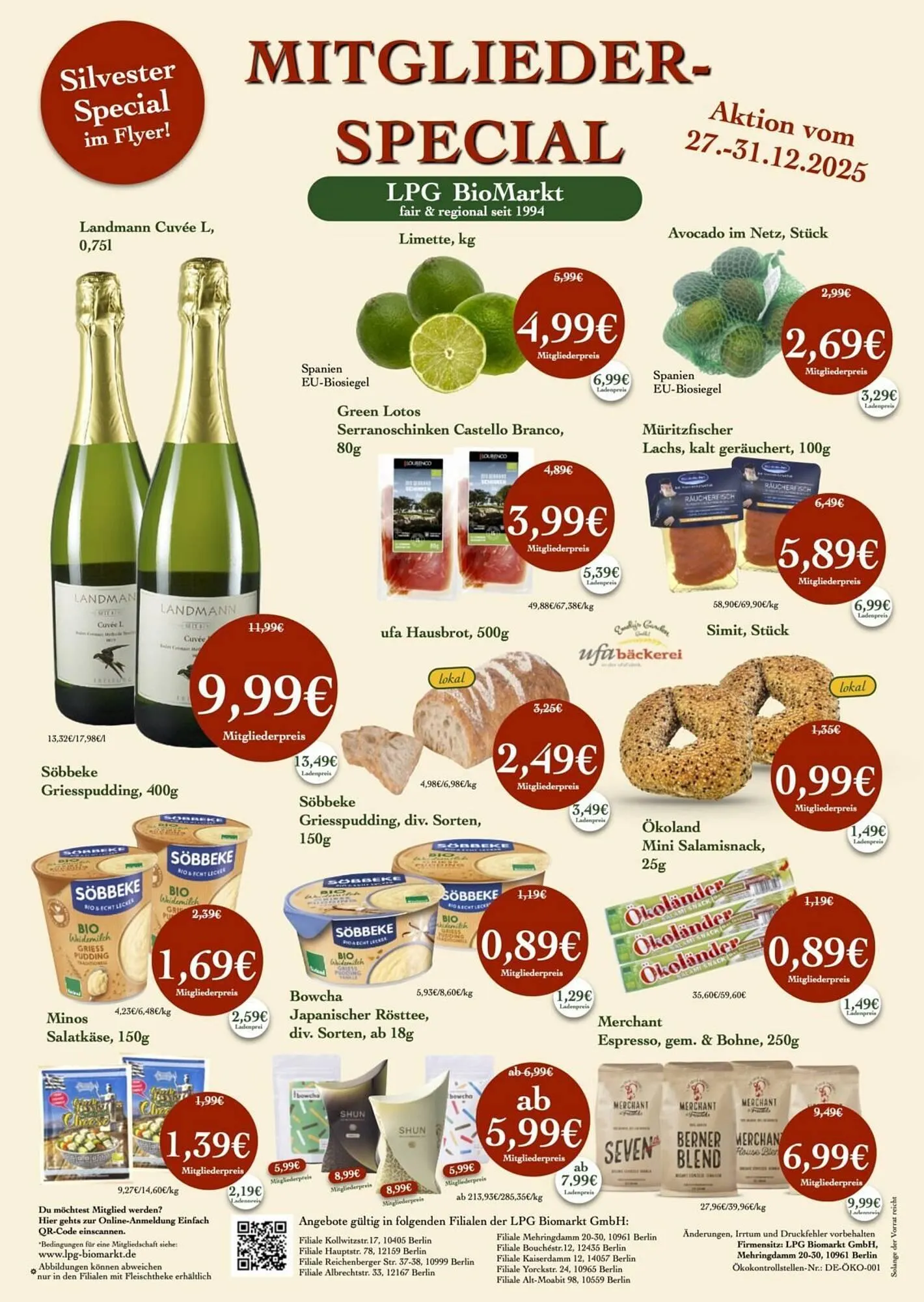 LPG Biomarkt Prospekt von 27. Dezember bis 31. Dezember 2025 - Prospekt seite 1