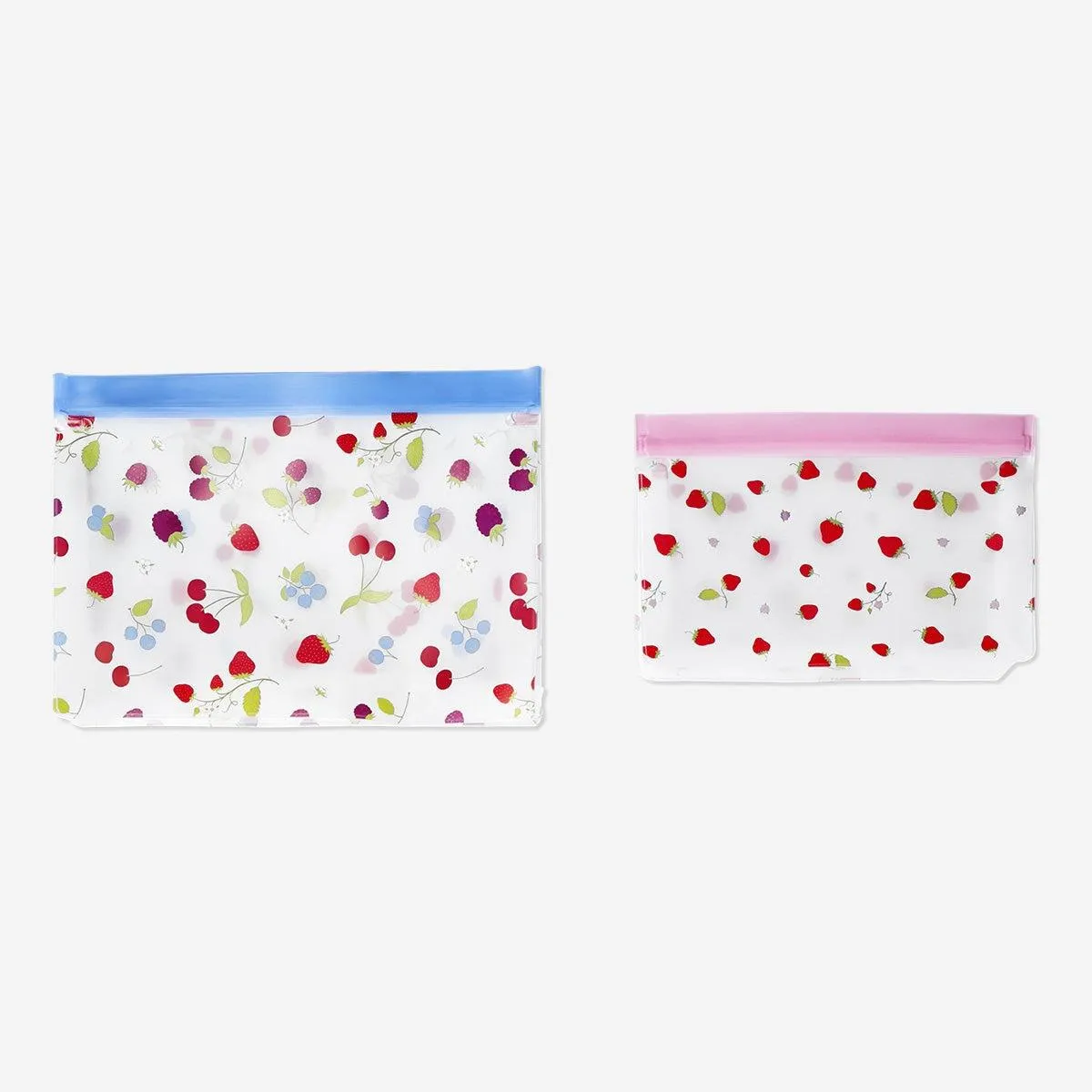 Grip seal bags with berry print - 2 pcs