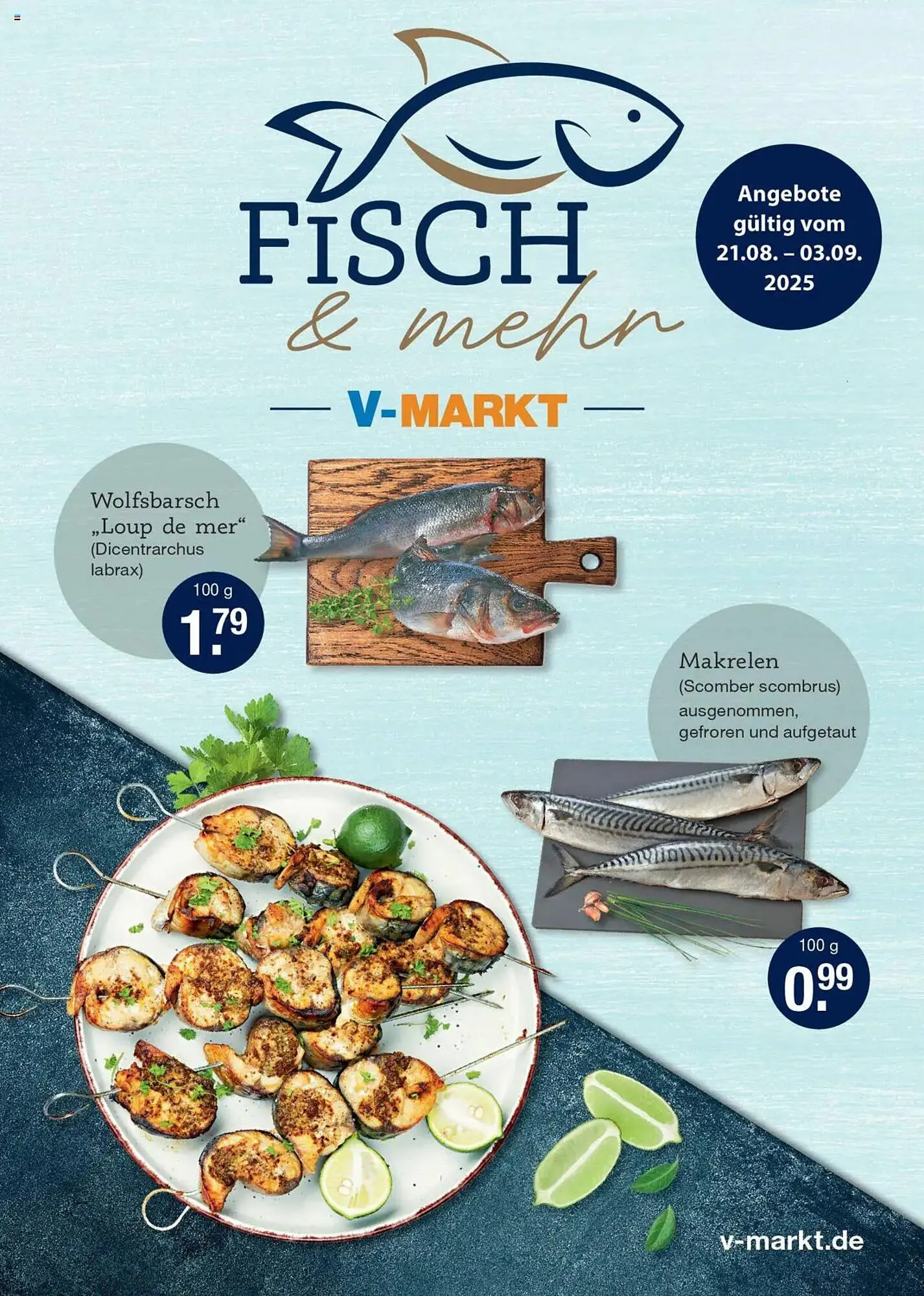 V Markt Prospekt von 21. August bis 3. September 2025 - Prospekt seite 1