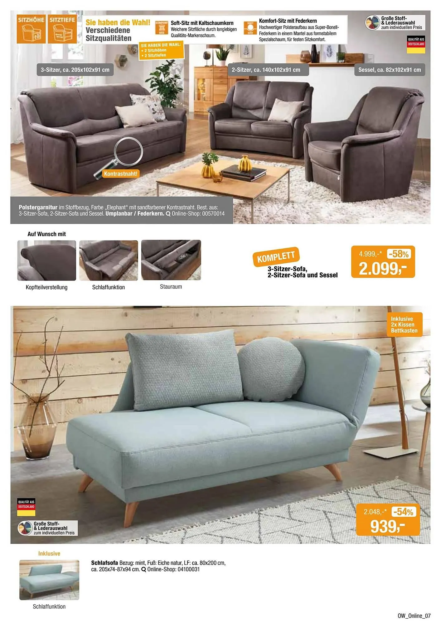 Opti Wohnwelt Prospekt von 13. April bis 24. April 2025 - Prospekt seite 7