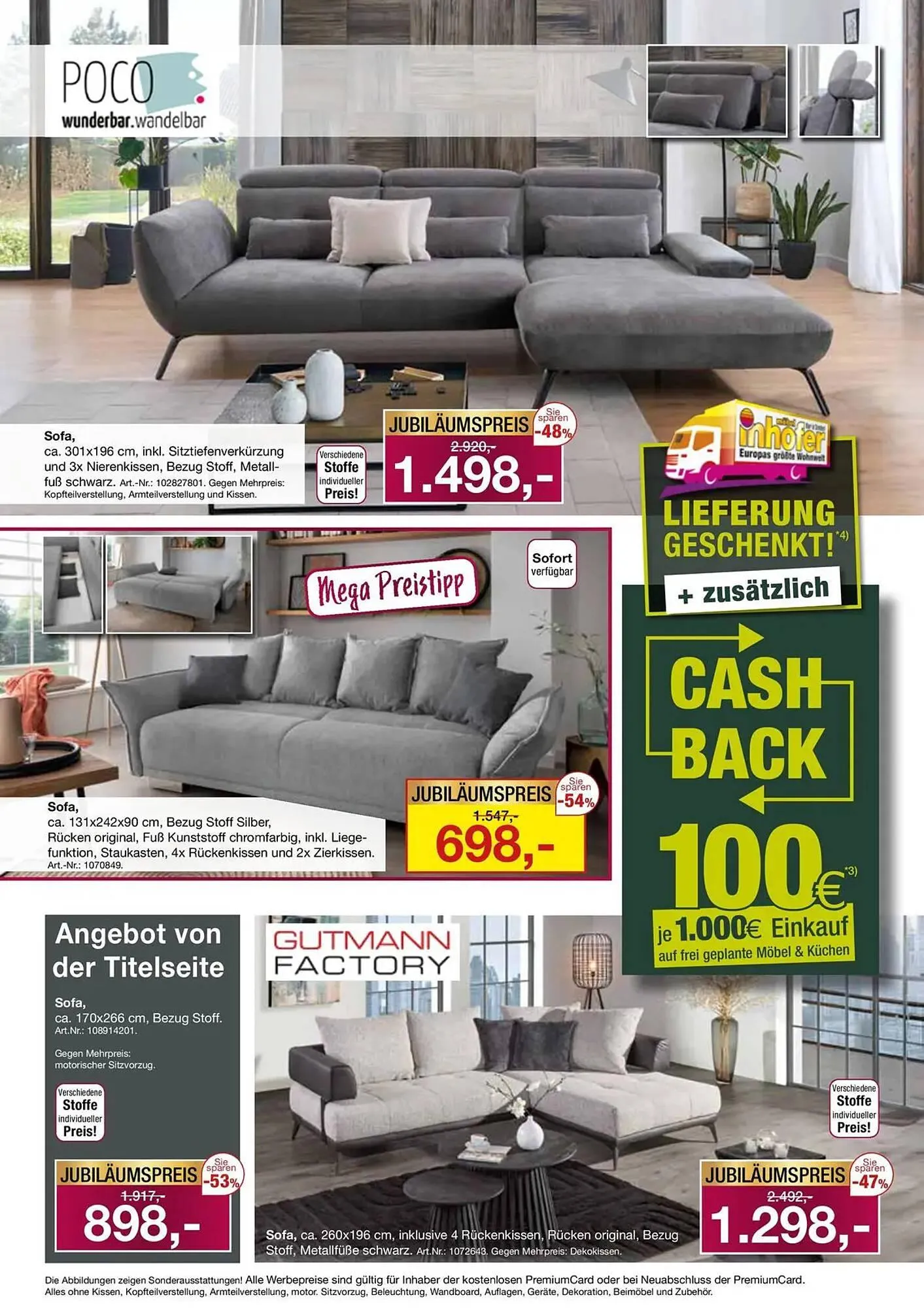 Möbel Inhofer Prospekt von 16. April bis 2. Mai 2026 - Prospekt seite 2