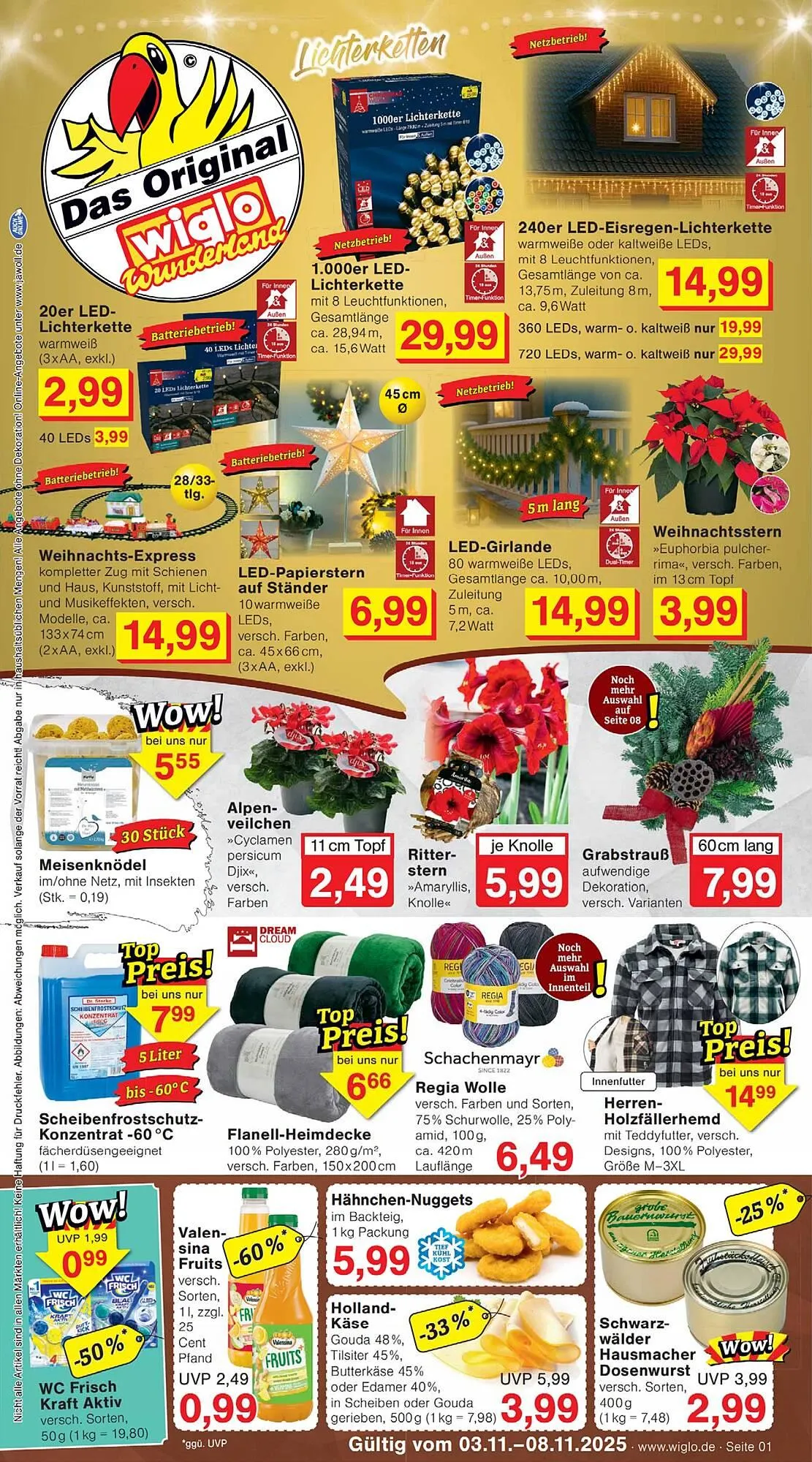 Wiglo Wunderland Prospekt von 3. November bis 8. November 2025 - Prospekt seite 1