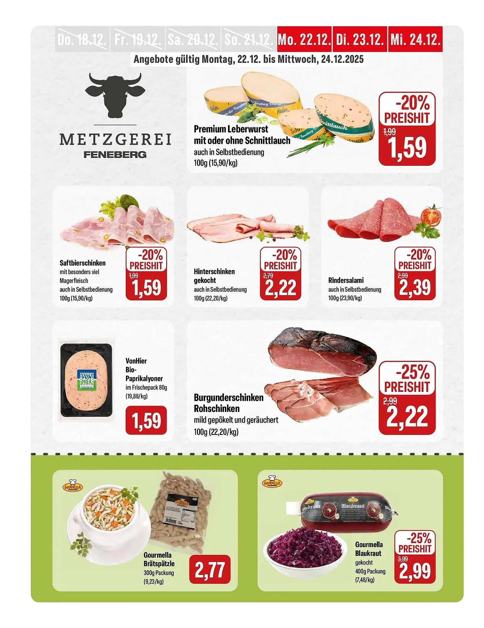 Feneberg Prospekt von 17. Dezember bis 20. Dezember 2025 - Prospekt seite 18