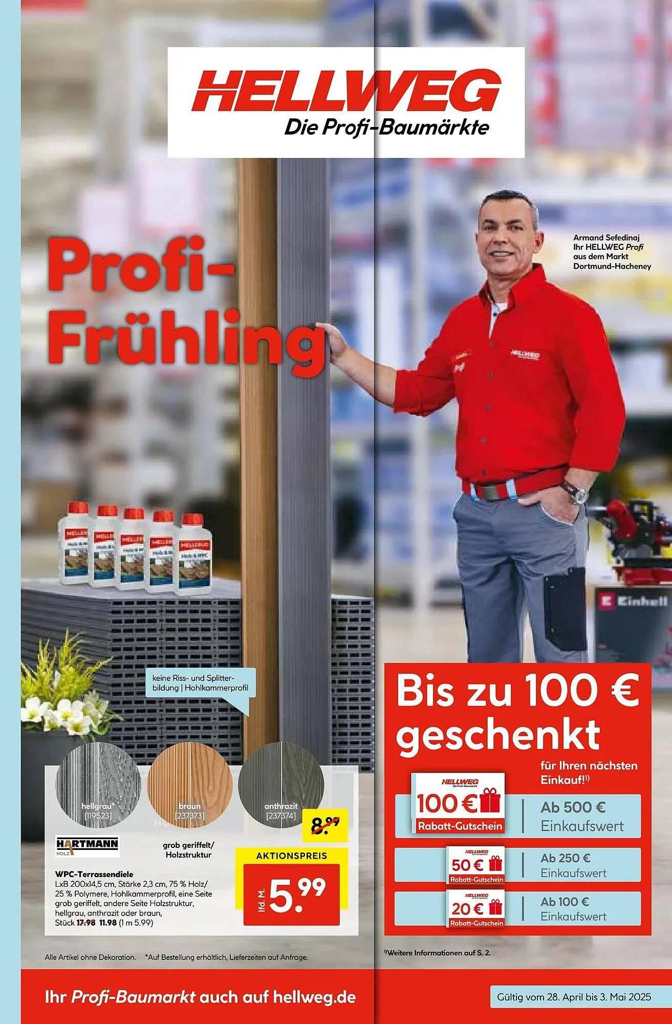 Hellweg Prospekt von 28. April bis 3. Mai 2025 - Prospekt seite 1