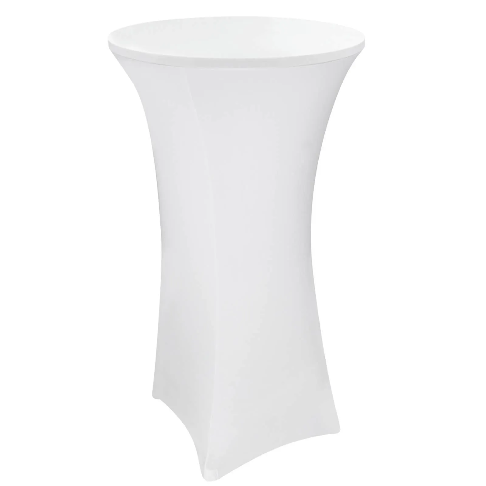 Stehtischhusse 80x120 cm weiß Stretch Stehtisch Bistrotisch Husse