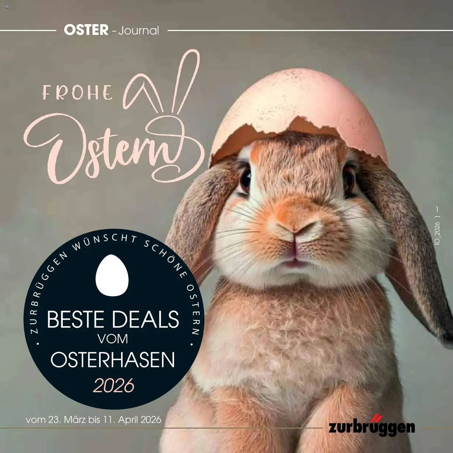 Zurbrüggen Prospekt von 23. März bis 11. April 2026 - Prospekt seite 1