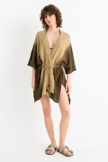 Kimono - patterned - textured