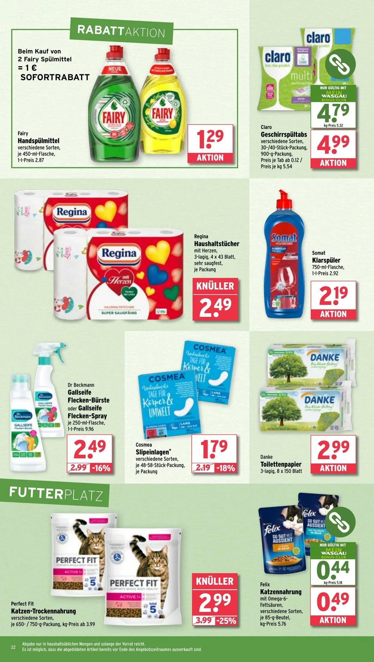 WASGAU Aktueller Prospekt von 20. April bis 4. Mai 2025 - Prospekt seite 22