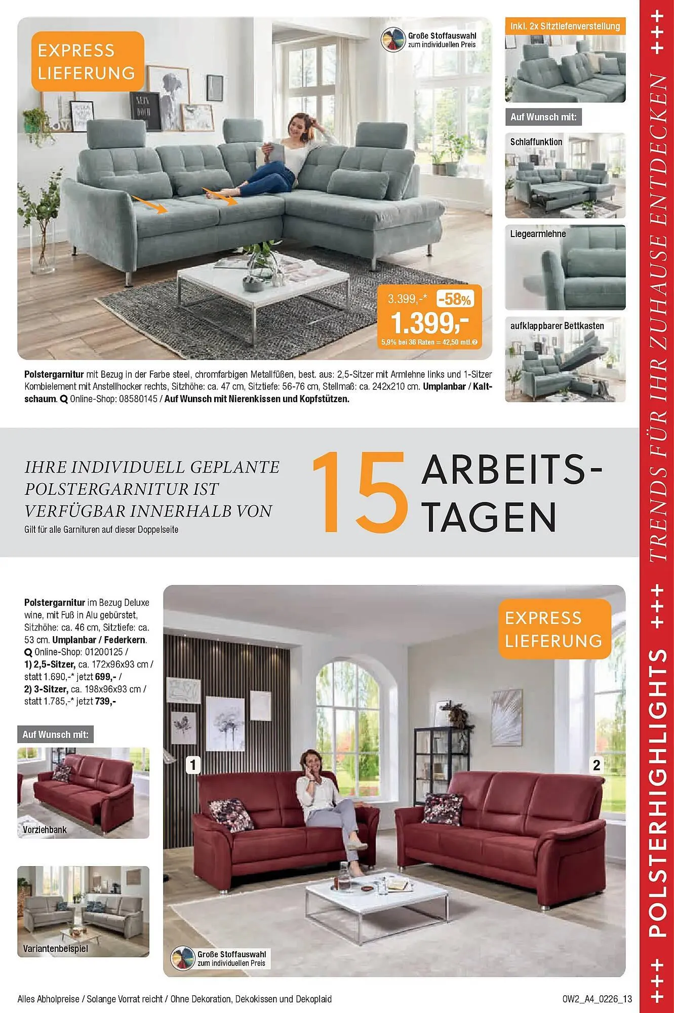 Opti Wohnwelt Prospekt von 28. Januar bis 21. Februar 2026 - Prospekt seite 13