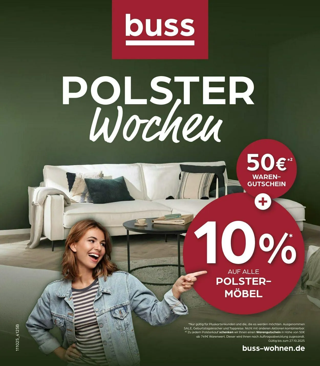 Möbel Buss Aktueller Prospekt von 10. Oktober bis 27. Oktober 2025 - Prospekt seite 1