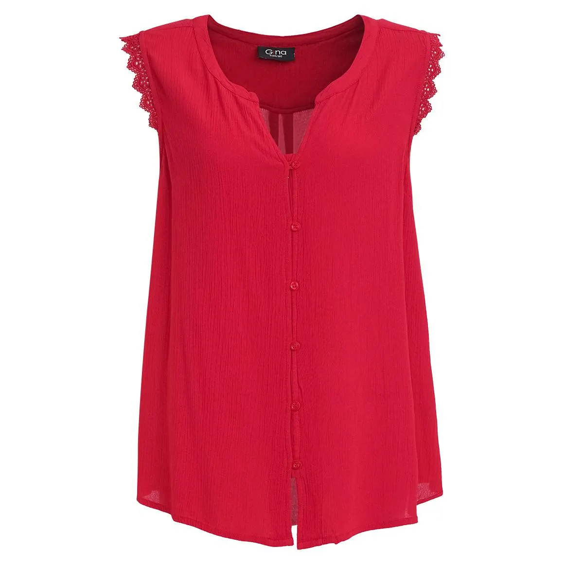 Damen Blusentop mit Knopfleiste
