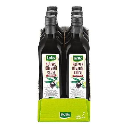 BioBio Natives Olivenöl Extra 750 ml, 6er Pack