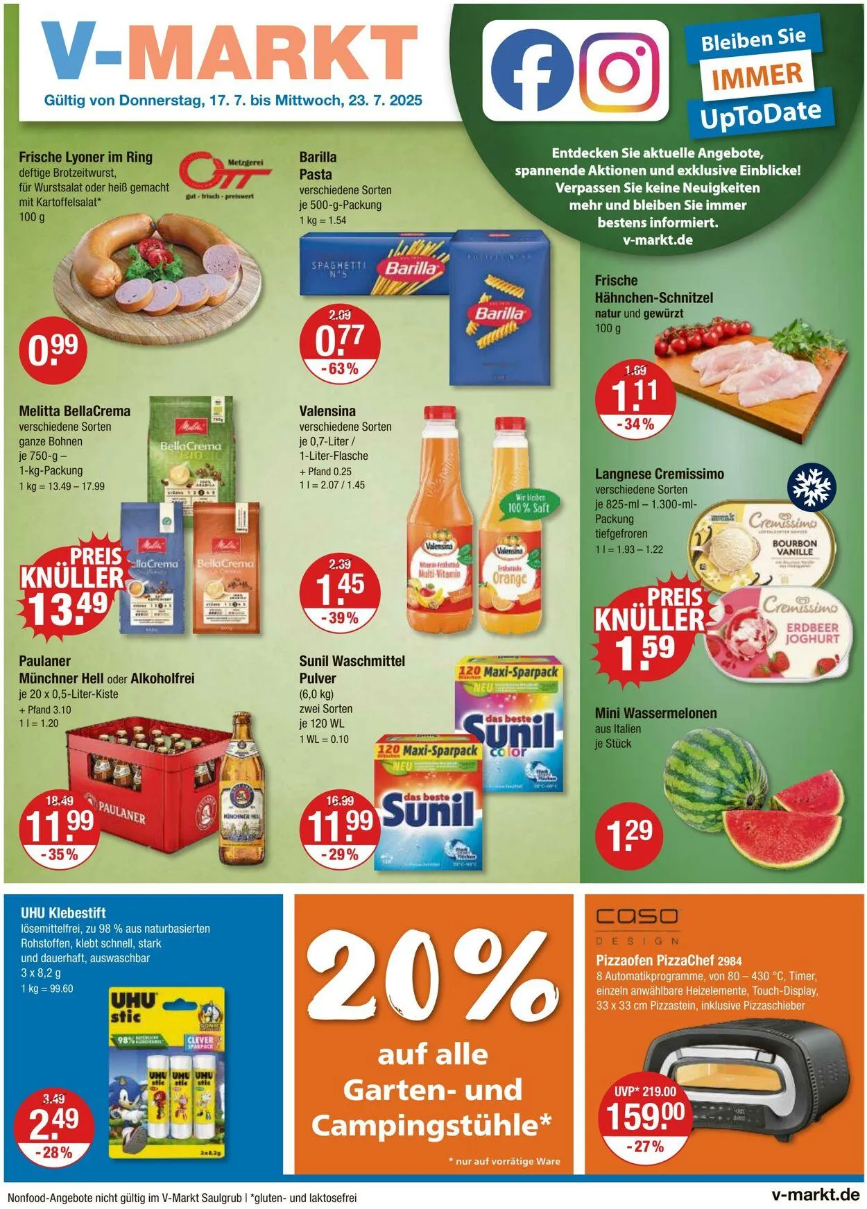 V-Markt Aktueller Prospekt von 17. Juli bis 23. Juli 2025 - Prospekt seite 1