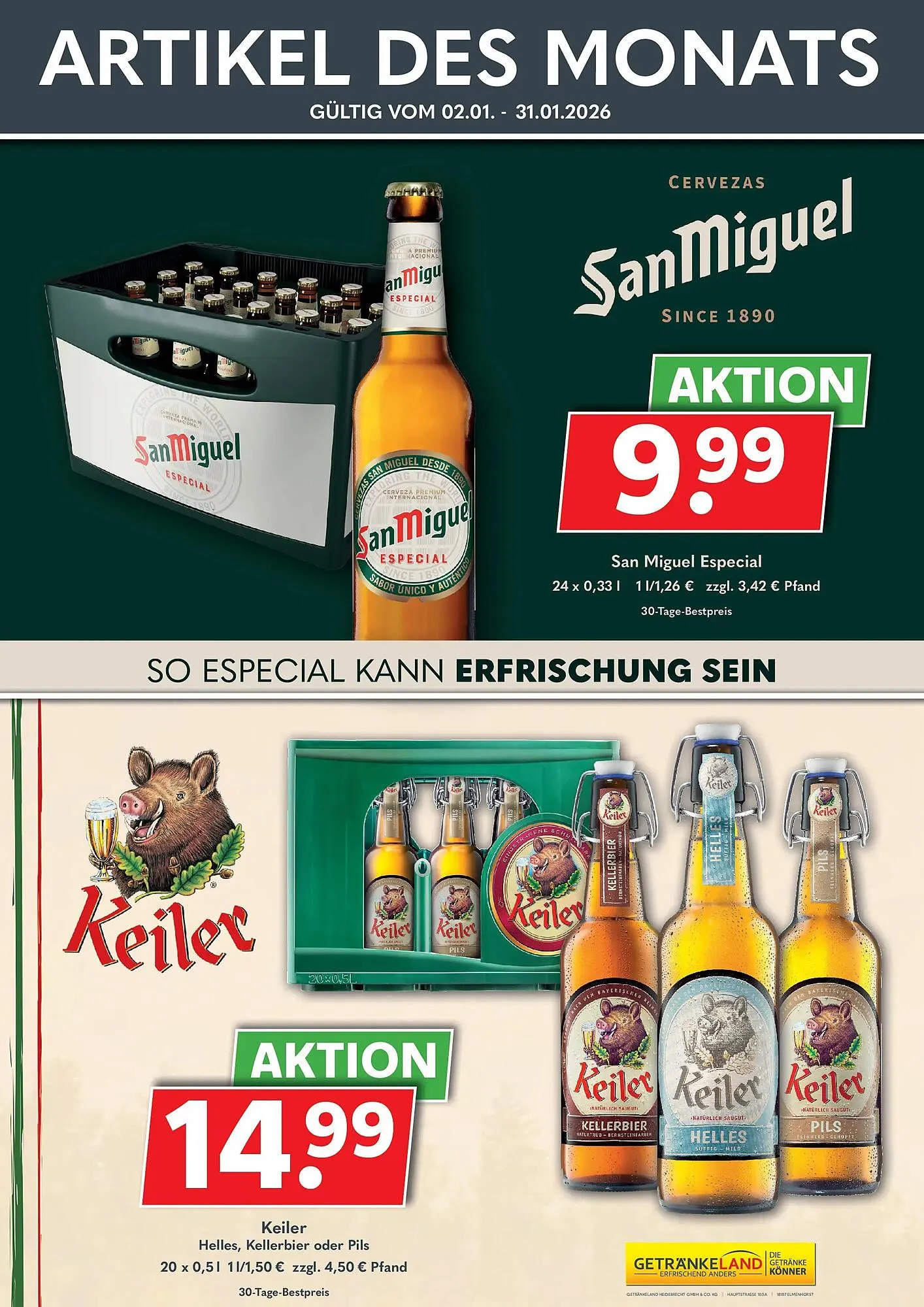 Getränkeland Prospekt von 4. Januar bis 17. Januar 2026 - Prospekt seite 3