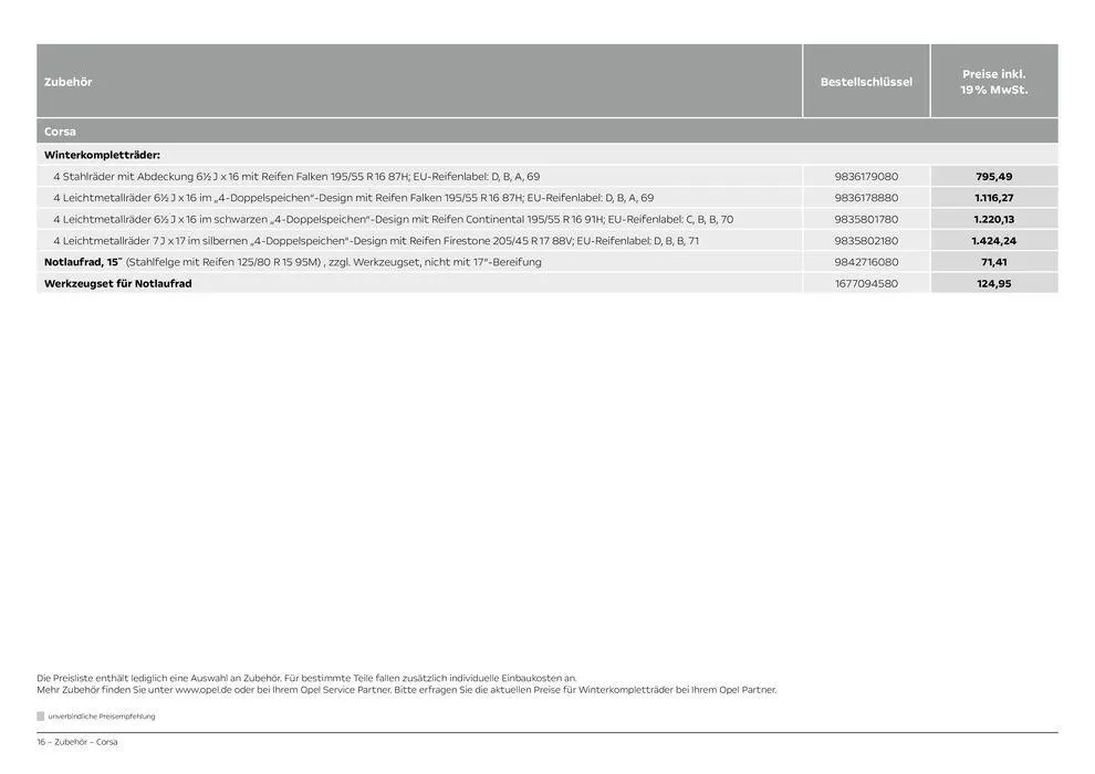 Opel Corsa von 21. September bis 21. September 2025 - Prospekt seite 16