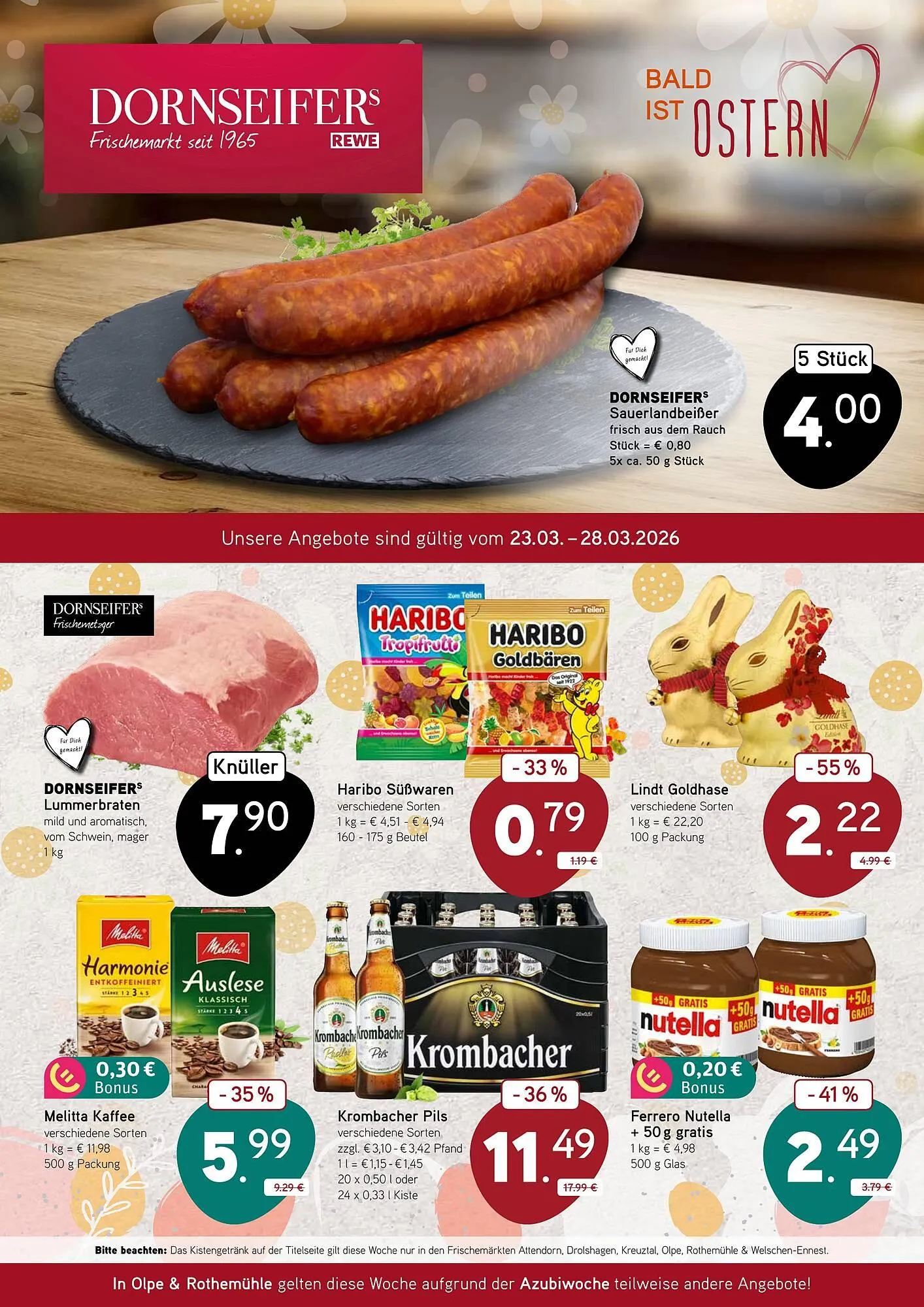 Dornseifer Prospekt von 23. März bis 28. März 2026 - Prospekt seite 1