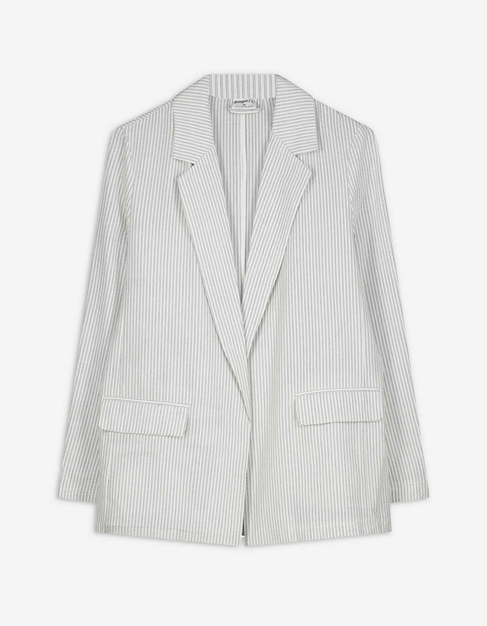 Blazer - Streifen - weiß