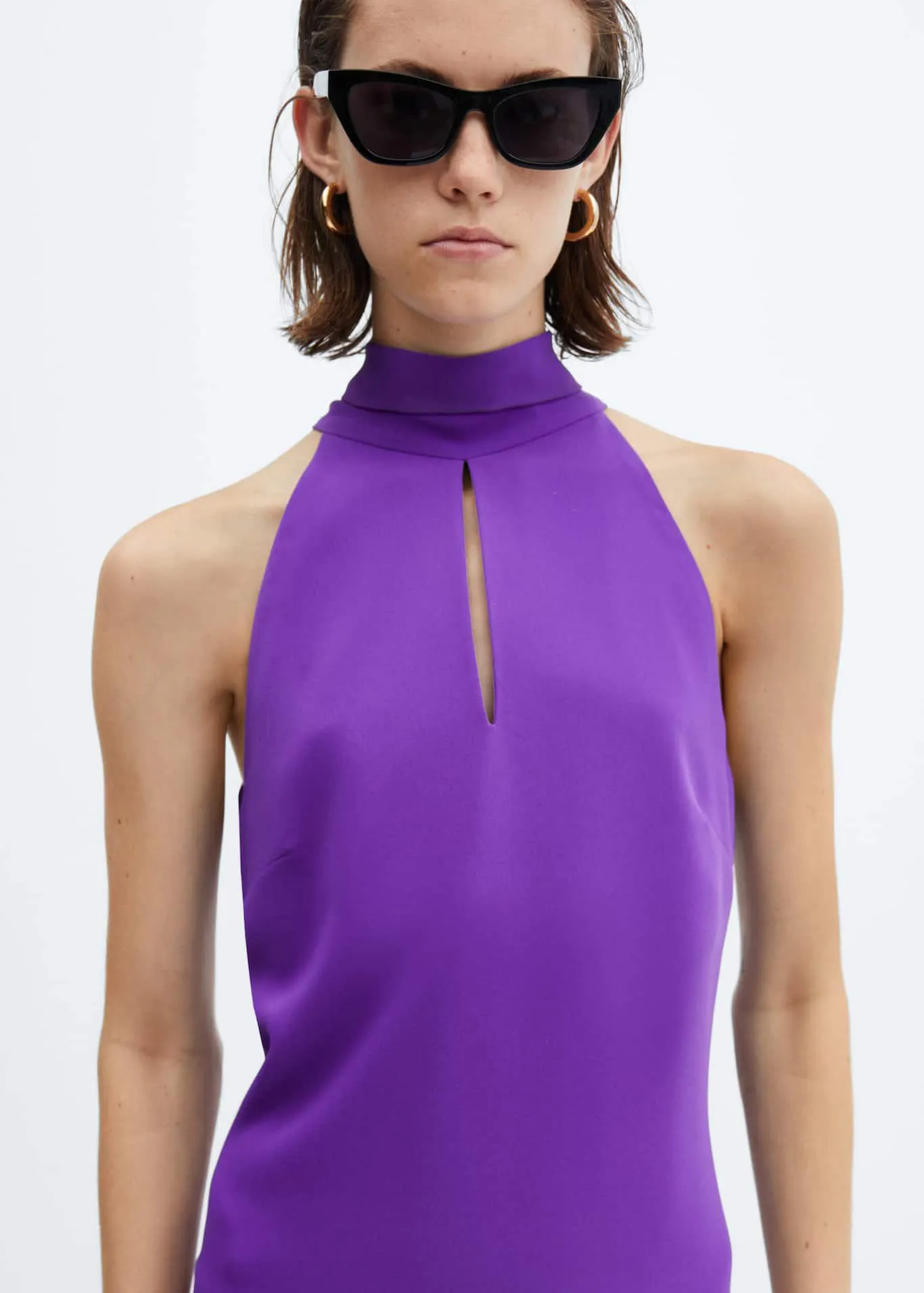 Vestito collo halter fiocco