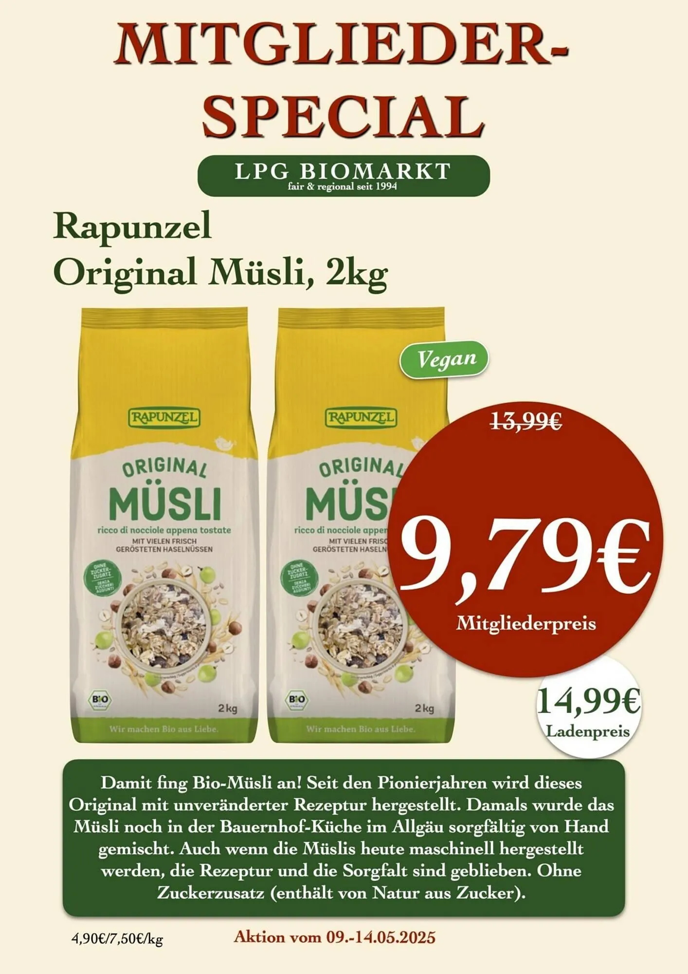 LPG Biomarkt Prospekt von 9. Mai bis 14. Mai 2025 - Prospekt seite 13