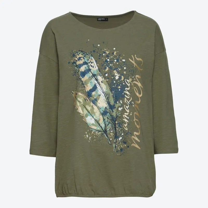 Damen-Shirt mit dekorativem Druck