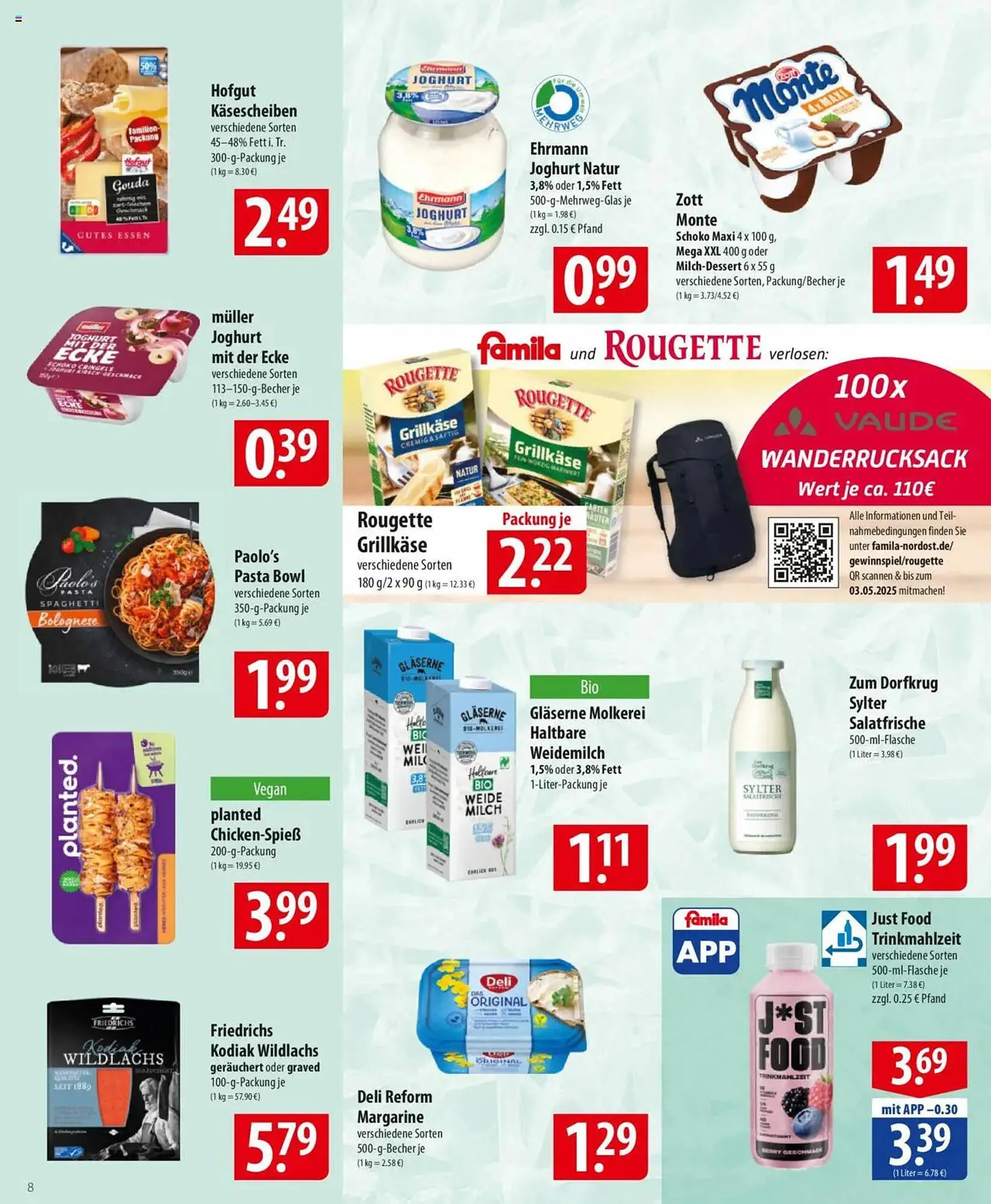 Famila Nord Ost Prospekt von 22. April bis 26. April 2025 - Prospekt seite 8