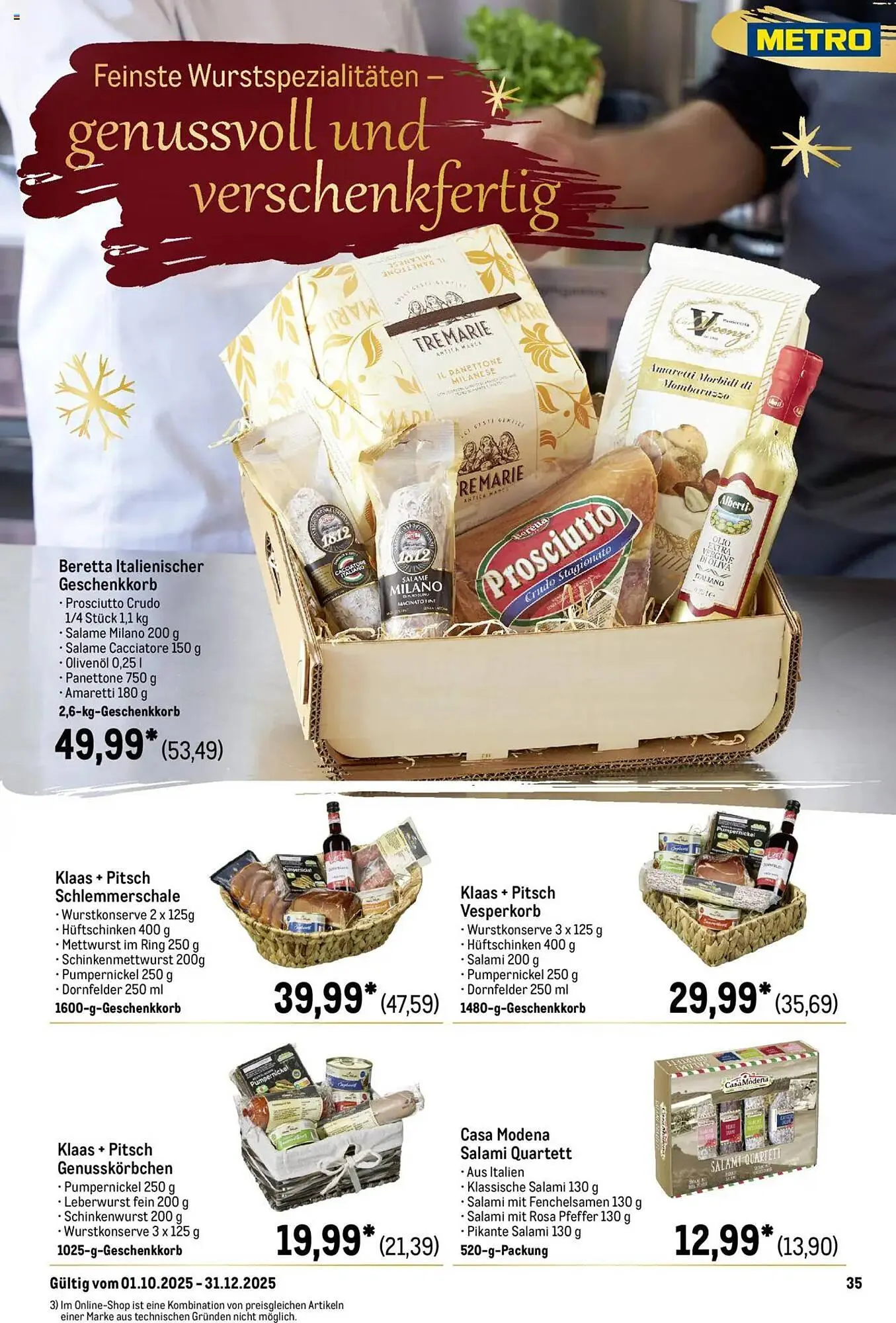 METRO Prospekt von 1. Oktober bis 31. Dezember 2025 - Prospekt seite 39
