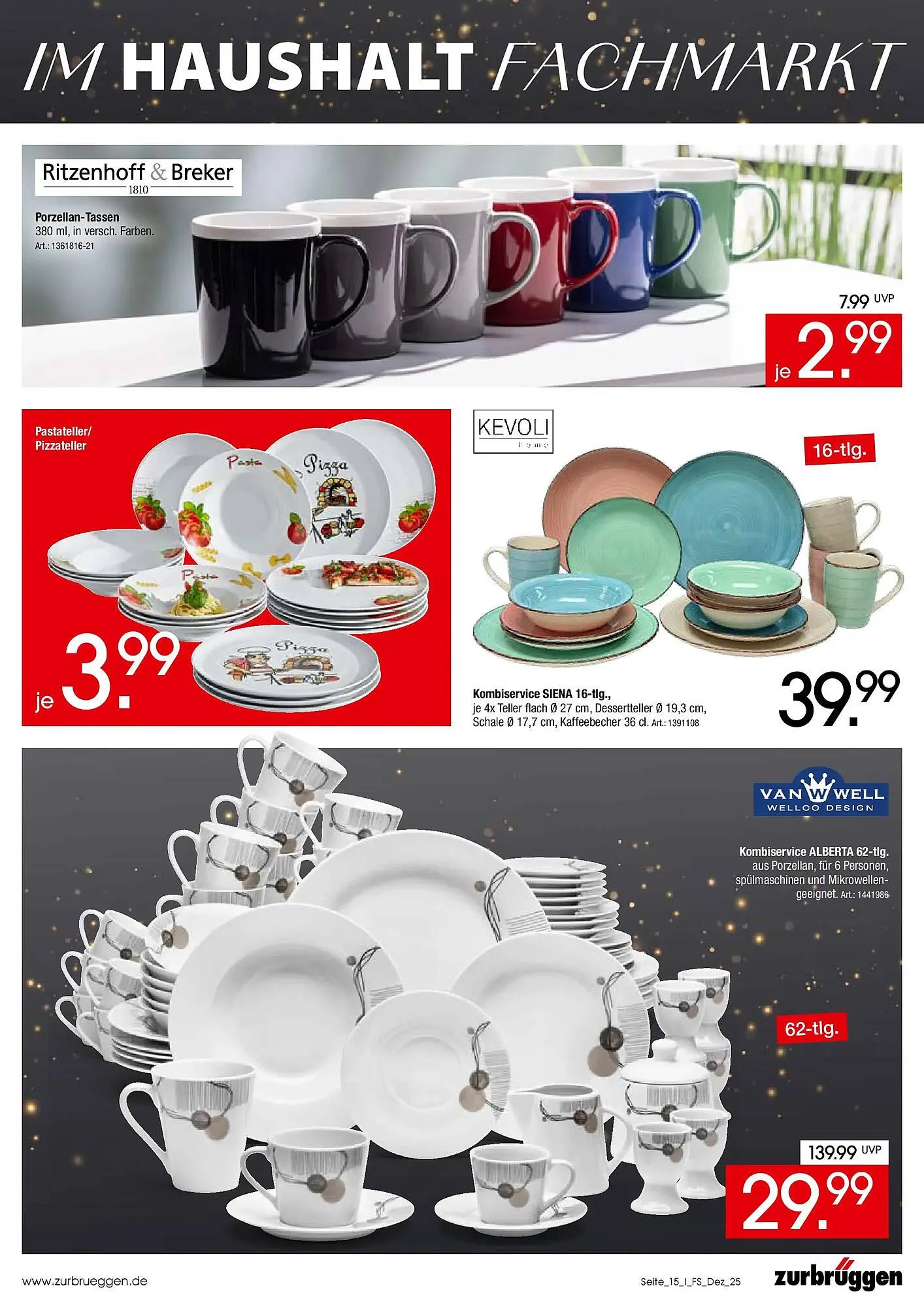 Zurbrüggen Prospekt von 1. Dezember bis 26. Januar 2026 - Prospekt seite 15