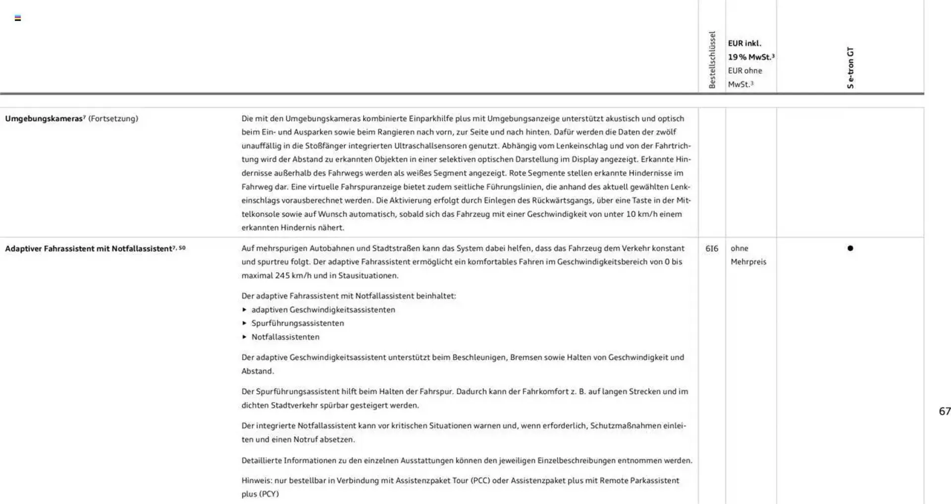 Audi Prospekt von 29. Januar bis 31. Dezember 2025 - Prospekt seite 67