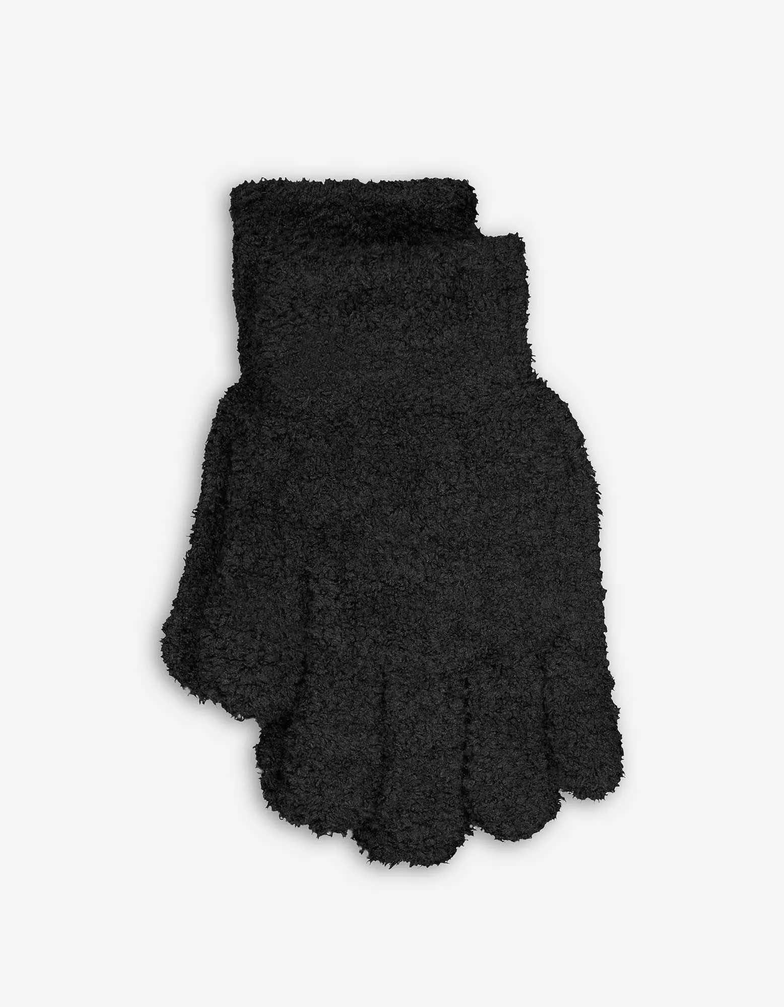 Handschuhe - Plüsch - schwarz