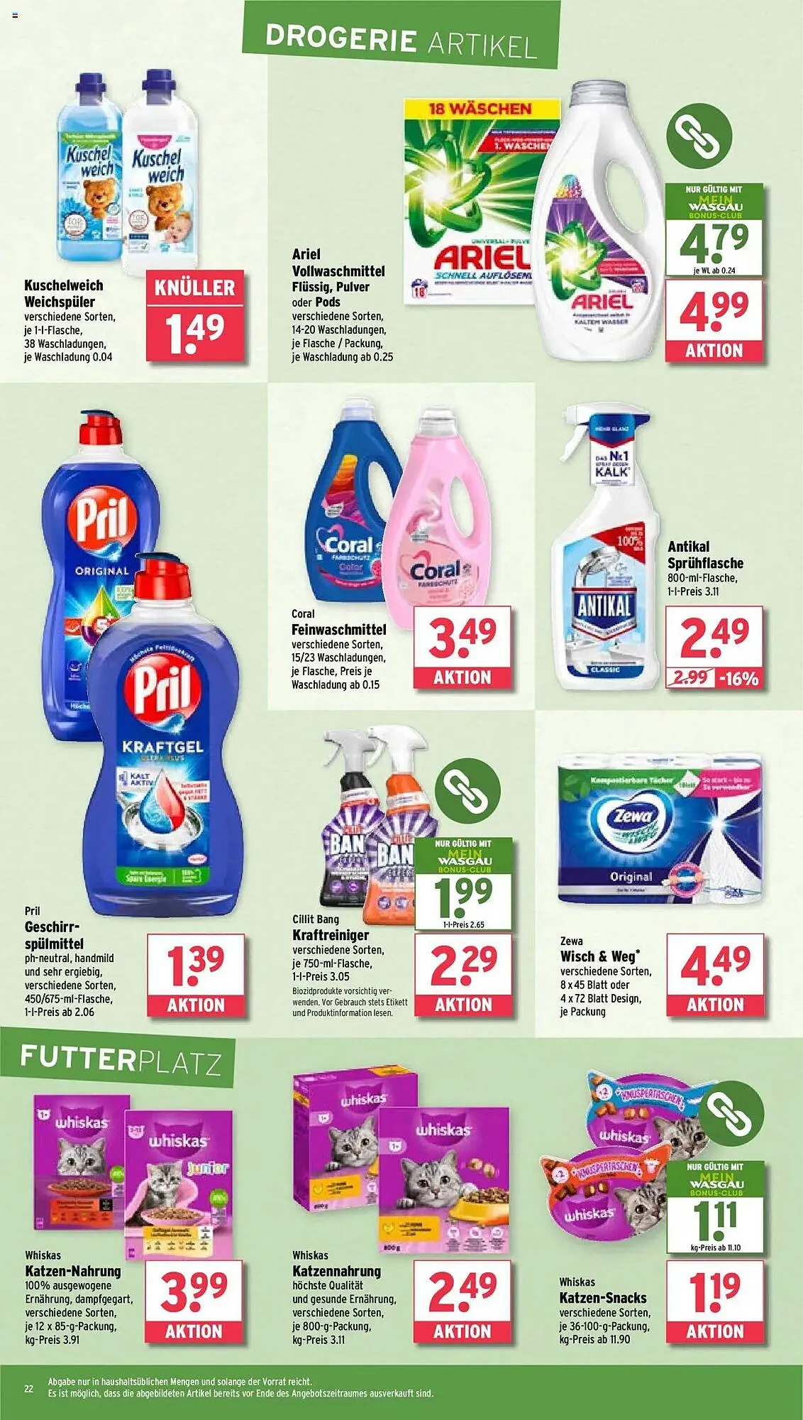 Wasgau Prospekt von 22. April bis 27. April 2025 - Prospekt seite 22