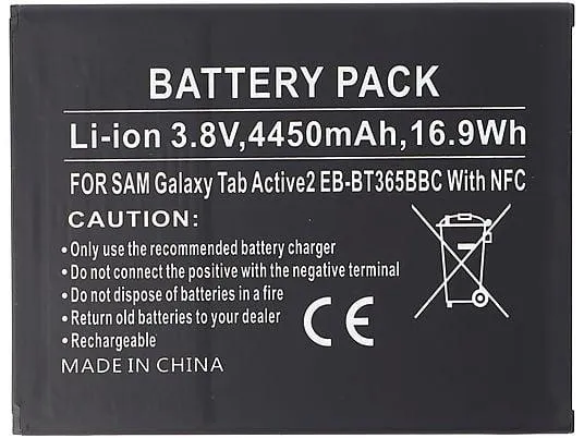 ACCUCELL Akku passend für den Samsung Galaxy Tab Active Akk Li-Ion - Lithium-Ionen Tablet-Akku, 4900 mAh