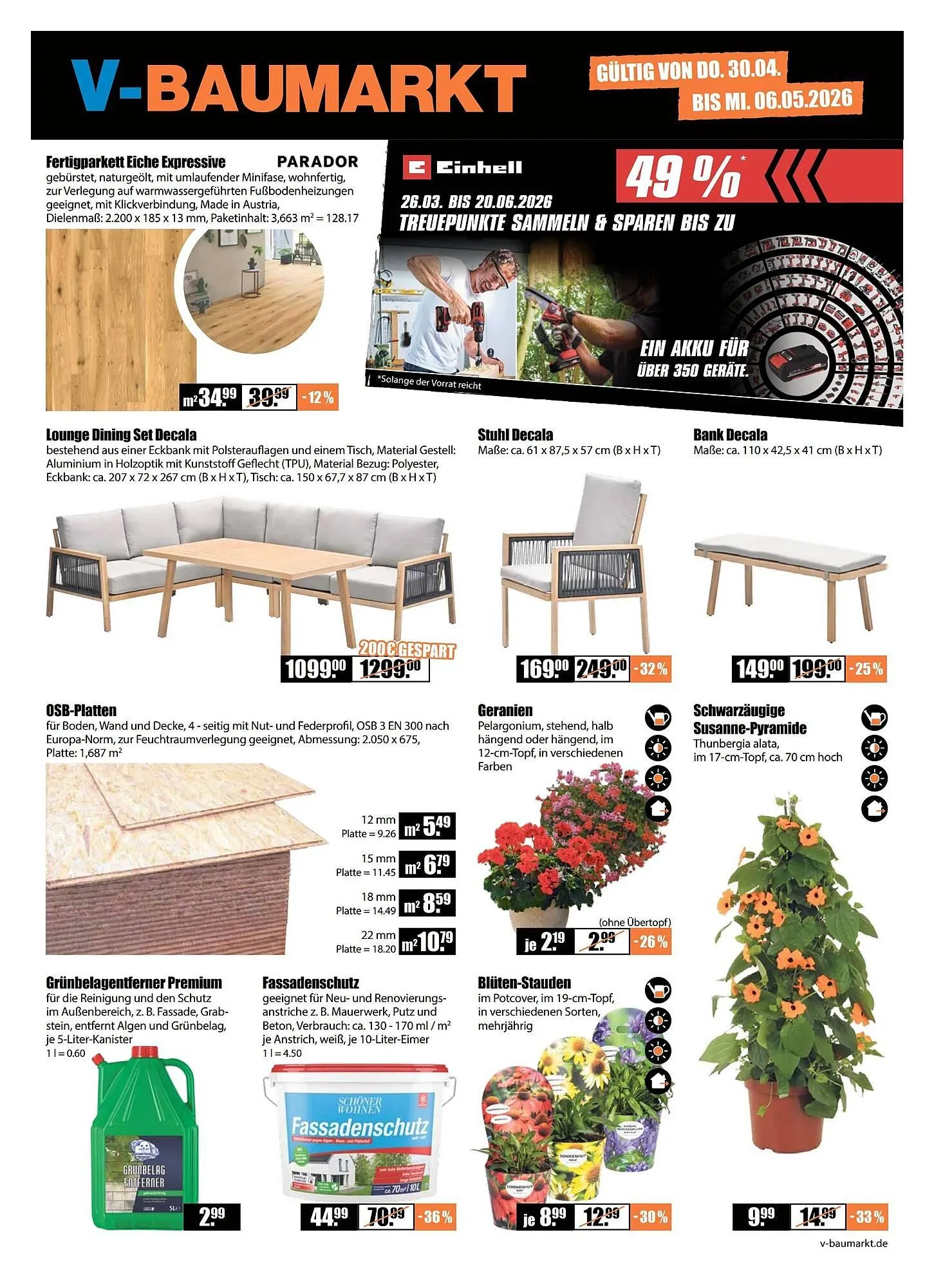 V Baumarkt Prospekt von 30. April bis 7. Mai 2026 - Prospekt seite 1