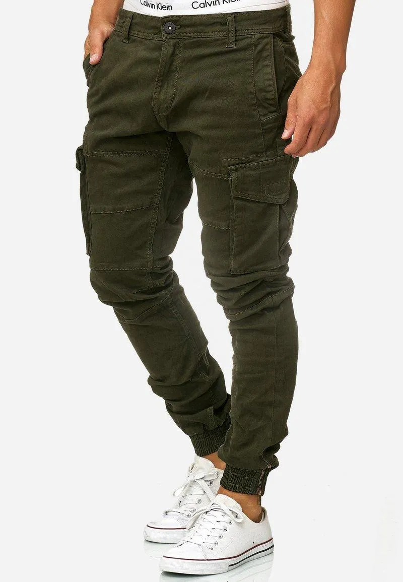 ALEX - Pantalon cargo - dark green
