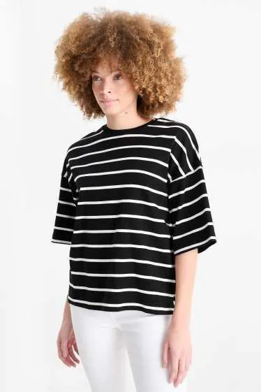 Basic T-shirt - oversized - striped