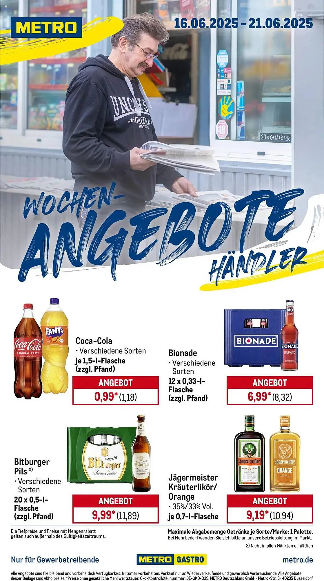 METRO Prospekt von 16. Juni bis 21. Juni 2025 - Prospekt seite 1