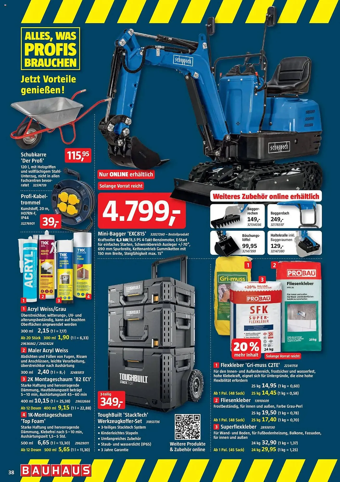 Bauhaus Prospekt von 29. November bis 3. Januar 2026 - Prospekt seite 38