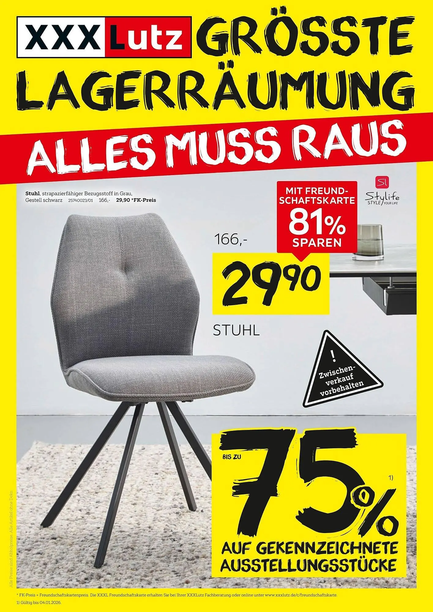 XXXLutz Prospekt von 20. Dezember bis 4. Januar 2026 - Prospekt seite 1